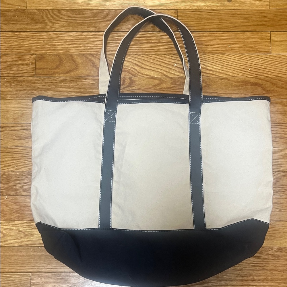 Canvas Tote Bag with Black Trim - Men's Carryall